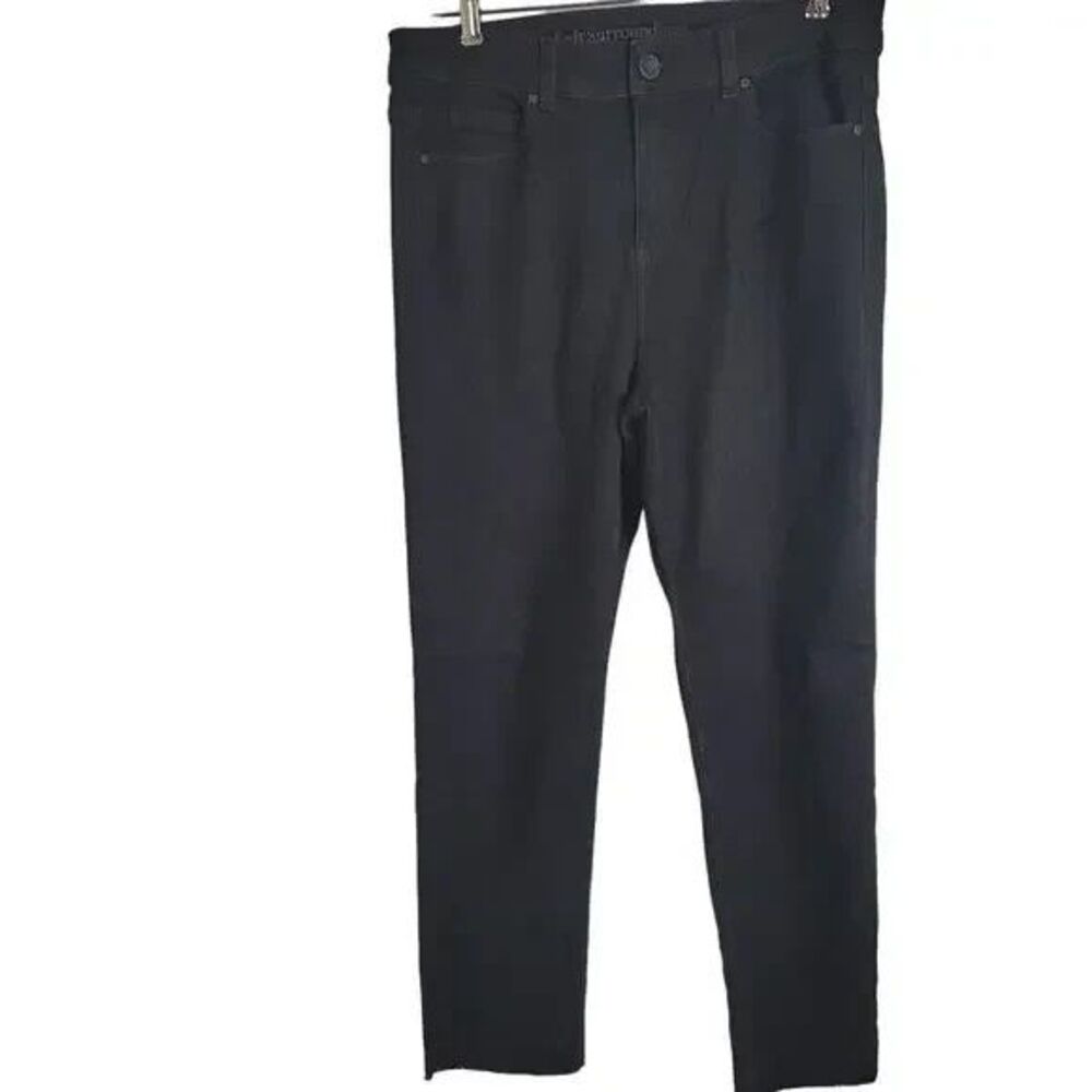Soft Soft Surroundings size 10 Jeans women skinny zip raw hem distressed pockets